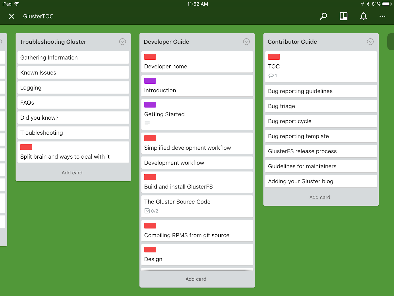Kanban for Cardsorting